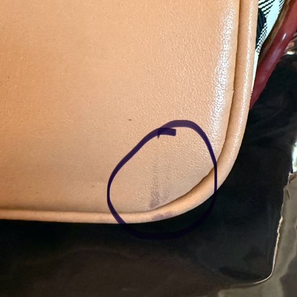 CL America Top Handle Bag With Crossbody Detachable Strap Tan, Black, Red Zip - Picture 15 of 16